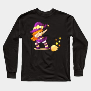 Dabbing Kawaii Witch Long Sleeve T-Shirt